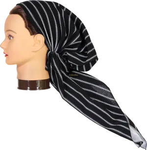 Striped Head Bandana Mannequin PNG Image