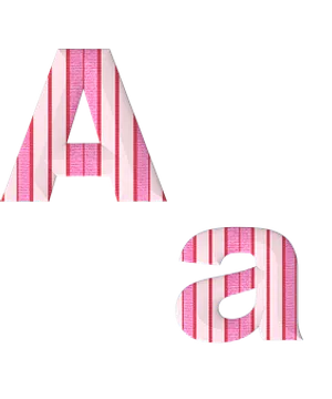 Striped Letter A Design PNG Image