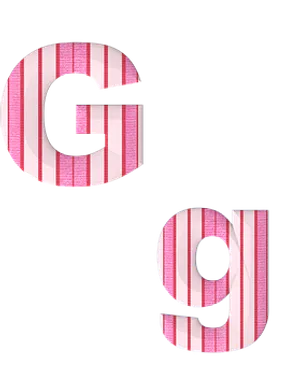 Striped Letter Gandg Design PNG Image