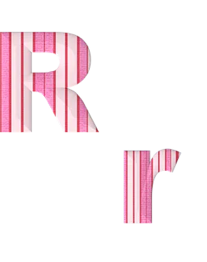 Striped Letter R Variations PNG Image