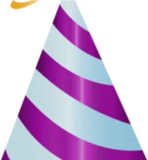 Striped Party Hat Corner View PNG Image