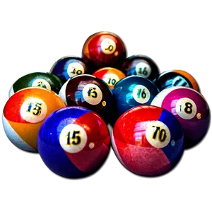 Striped Pool Balls Png 06292024 PNG Image