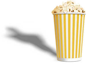 Striped Popcorn Cup Clipart PNG Image