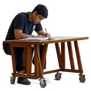 Student Studying For Exam Png Uxw PNG Image