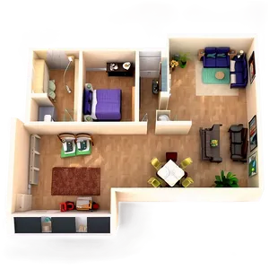 Studio Apartment Floor Plan Png 96 PNG Image