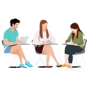 Study Group Illustration Png 21 PNG Image