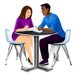 Study Group Illustration Png Yem PNG Image