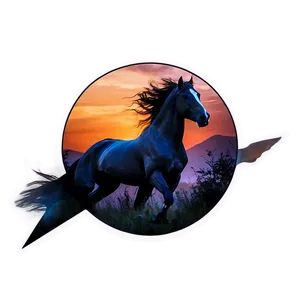 Stunning Horse Sunset Scenes Png 43 PNG Image