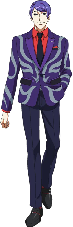 Stylish Anime Manin Suit PNG Image