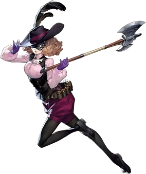 Stylish Anime Thief With Axe PNG Image