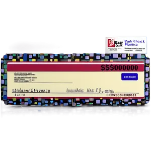 Stylish Bank Check Png Pcf17 PNG Image