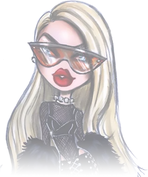 Stylish Bratz Doll Illustration PNG Image