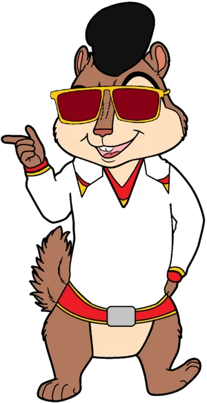 Stylish_ Cartoon_ Chipmunk_ Character PNG Image