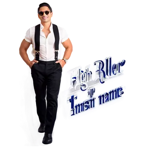 Stylish Casino Player Pose PNG Image