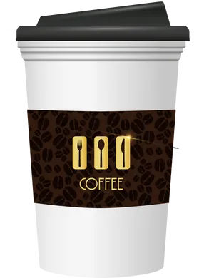 Stylish Coffee Cup Design PNG Image