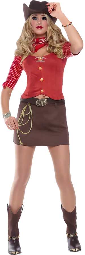 Stylish Cowgirl Pose.png PNG Image