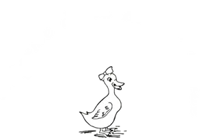 Stylish Duck Cartoon Logo PNG Image