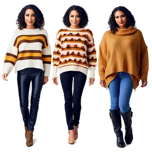 Stylish Fall Sweaters Png Gsv53 PNG Image