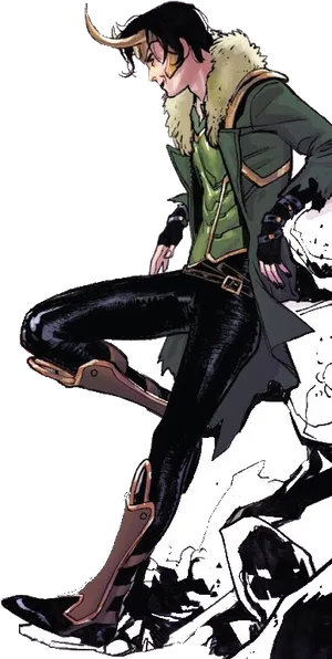 Stylish Loki Artwork PNG Image