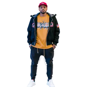 Stylish Manin Casual Streetwear PNG Image