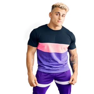 Stylish Manin Colorblock Outfit PNG Image