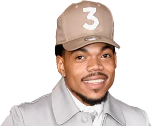 Stylish Rapperin Number3 Cap PNG Image