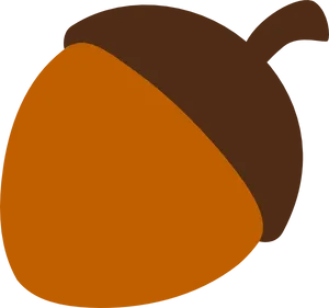 Stylized Acorn Illustration PNG Image