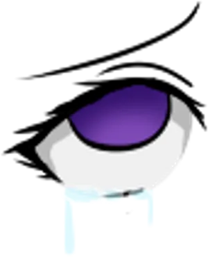 Stylized Anime Eye Purple Iris PNG Image