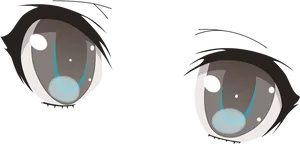 Stylized Anime Eyes Graphic PNG Image