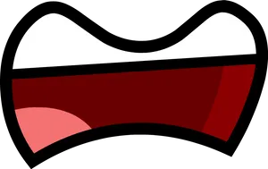 Stylized Anime Mouth Graphic PNG Image