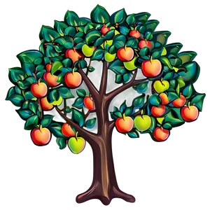 Stylized Apple Tree Png Iyd87 PNG Image