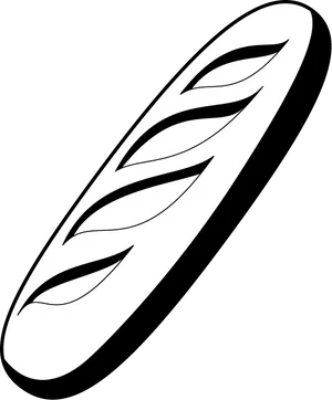 Stylized Baguette Icon PNG Image