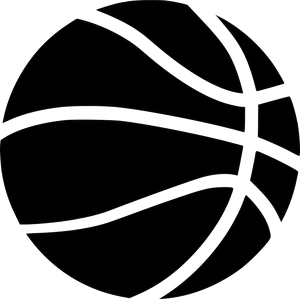 Stylized Basketball Clipart PNG Image