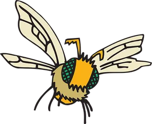 Stylized Bee Illustration PNG Image