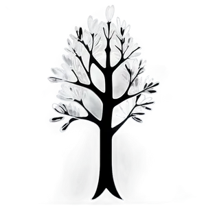 Stylized Black And White Tree Graphic Png Hee9 PNG Image