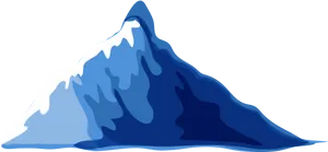 Stylized_ Blue_ Mountain_ Vector PNG