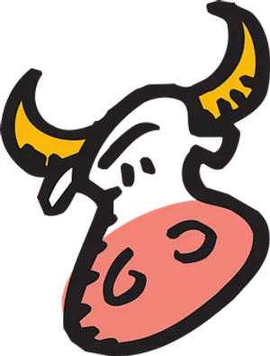 Stylized Bull Graphic PNG Image