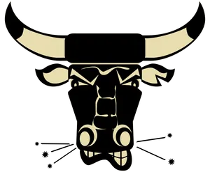 Stylized Bull Graphic PNG Image