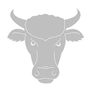 Stylized Bull Head Graphic PNG Image