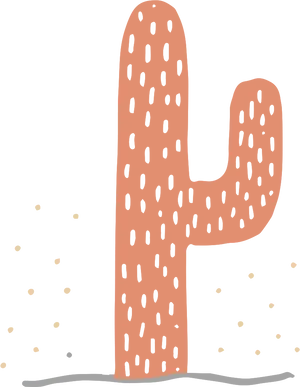 Stylized Cactus Illustration PNG Image