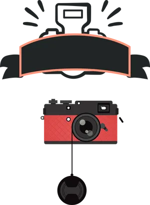 Stylized Camera Logo Design PNG Image