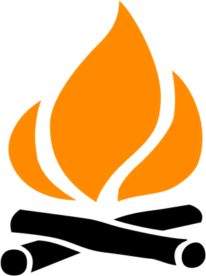 Stylized Campfire Graphic PNG Image