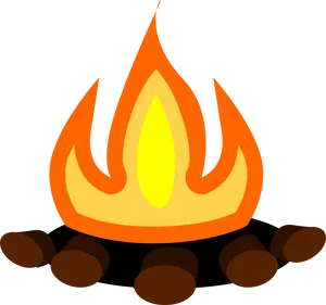 Stylized Campfire Illustration.png PNG Image