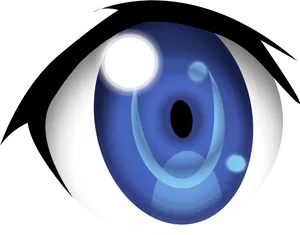 Stylized Cartoon Eye Illustration PNG