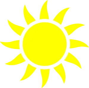 Stylized Cartoon Sun Graphic PNG Image