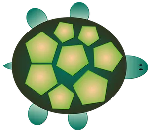 Stylized Cartoon Turtle Graphic PNG Image