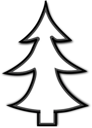 Stylized Christmas Tree Graphic PNG Image