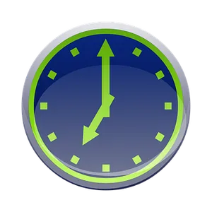 Stylized Clock Icon PNG Image