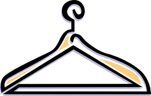 Stylized Clothes Hanger Graphic PNG Image