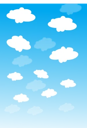 Stylized Clouds Gradient Background PNG Image